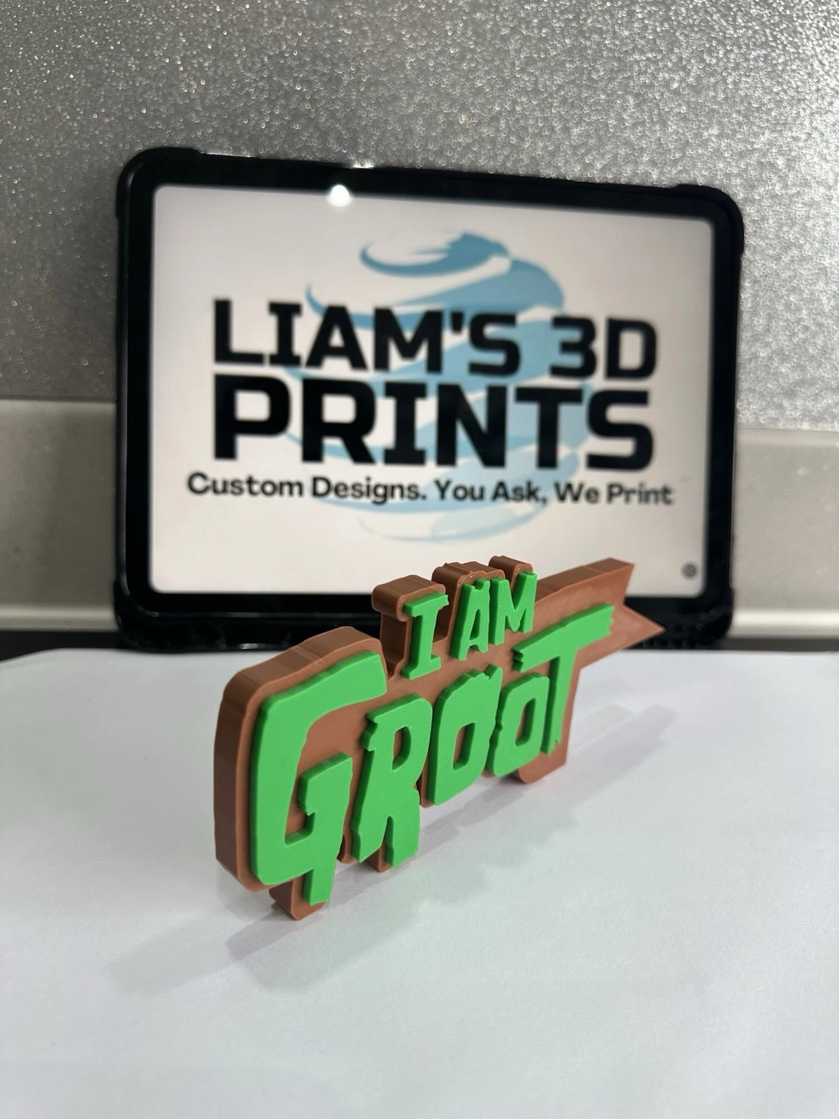 Decorative I am Groot Marvel 3D logo Sign Display Small 20 Cm X 10cm Pops
