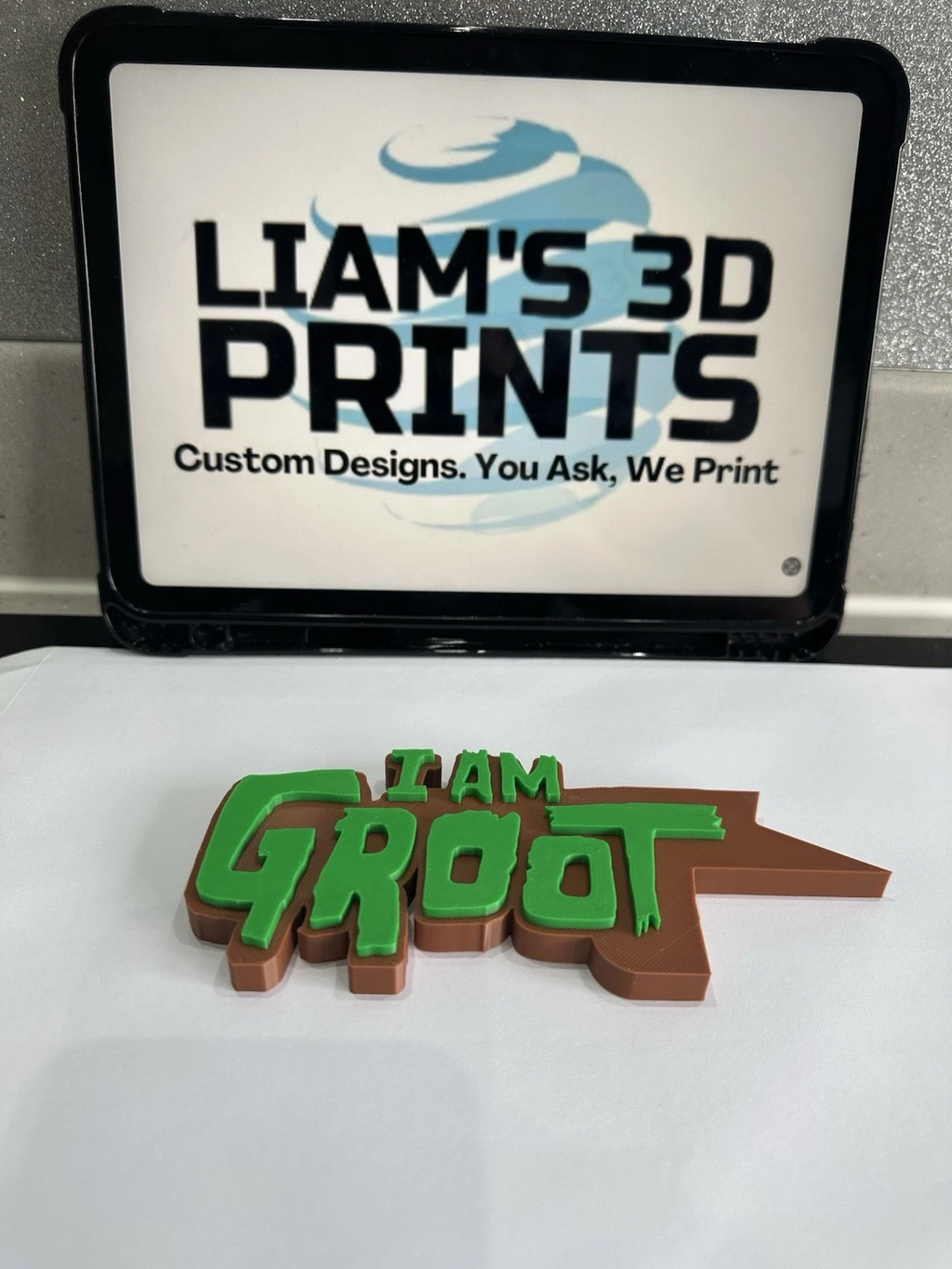 Decorative I am Groot Marvel 3D logo Sign Display Small 20 Cm X 10cm Pops