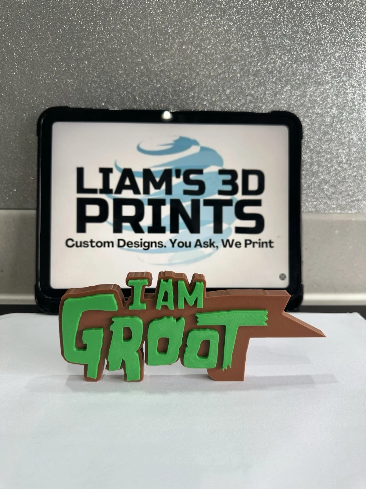 Decorative I am Groot Marvel 3D logo Sign Display Small 20 Cm X 10cm Pops