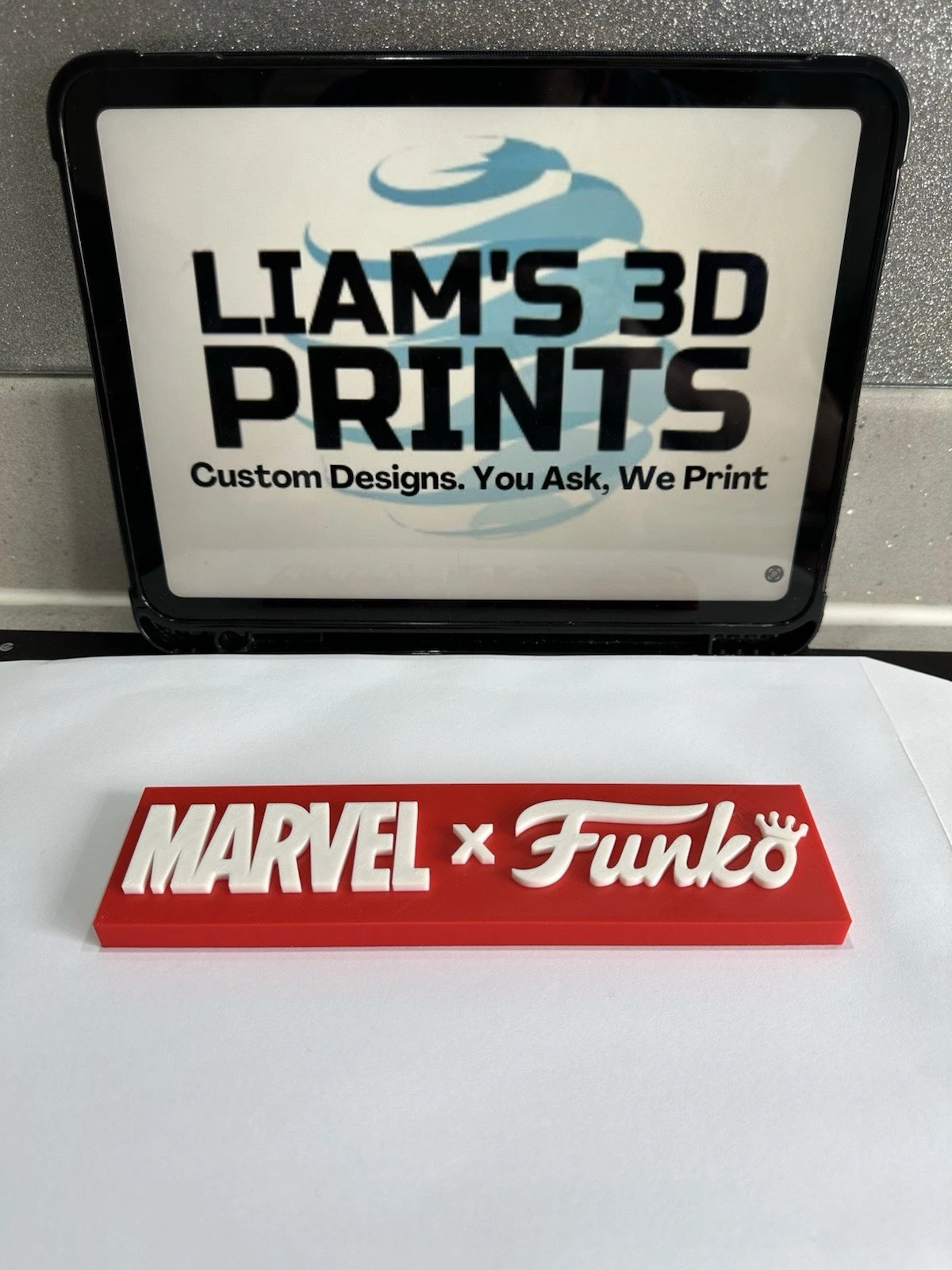 Decorative Marvel x Funko standing logo Sign Display room Pops
