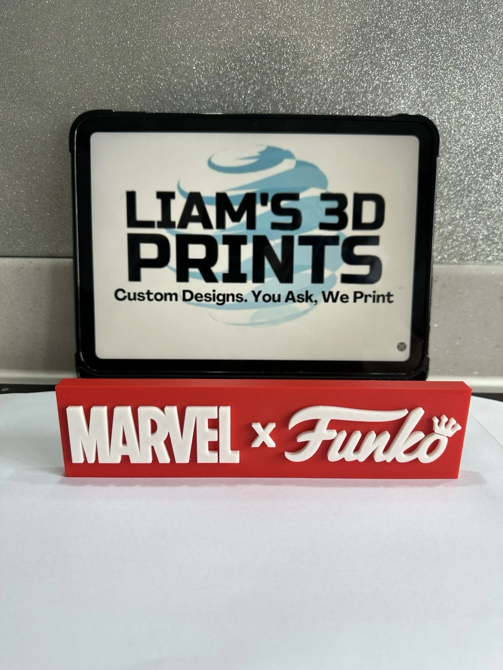 Decorative Marvel x Funko standing logo Sign Display room Pops