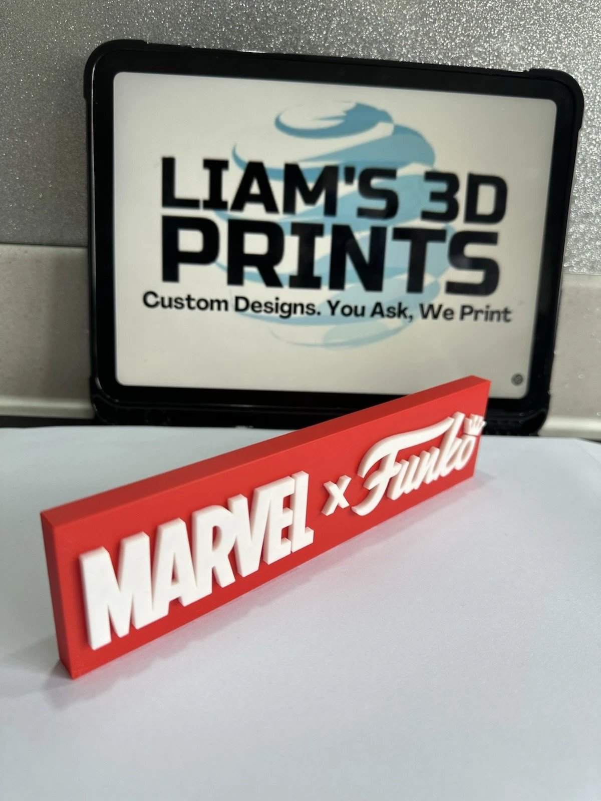 Decorative Marvel x Funko standing logo Sign Display room Pops
