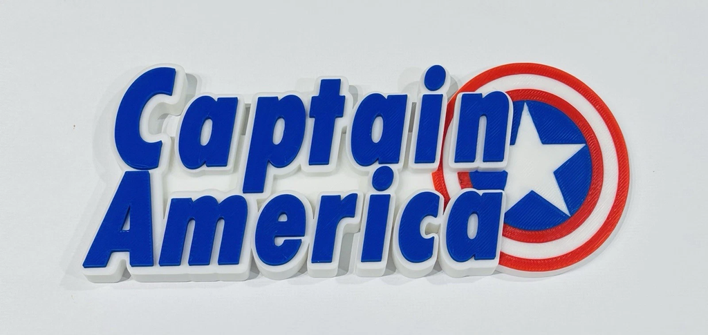 Decorative Captain America Marvel Logo Cinema Room Sign Display