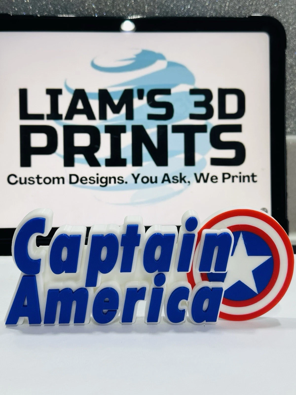Decorative Captain America Marvel Logo Cinema Room Sign Display