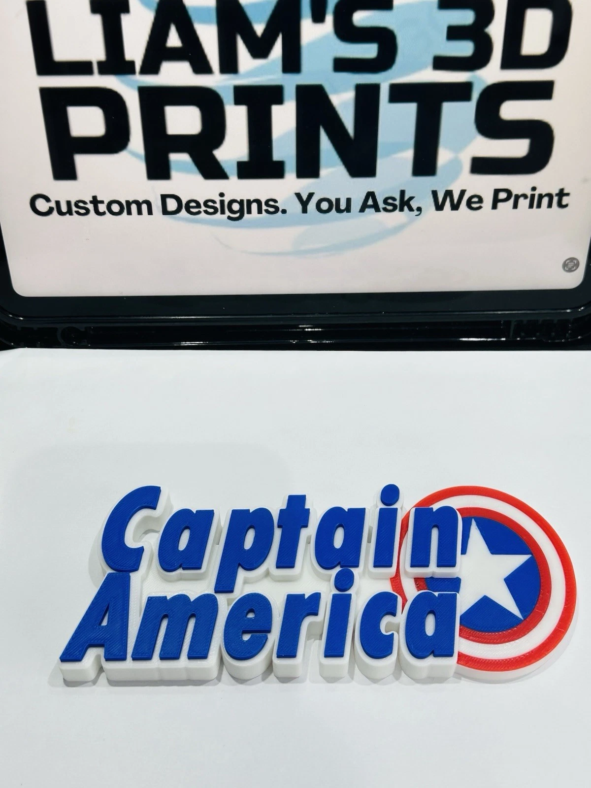Decorative Captain America Marvel Logo Cinema Room Sign Display