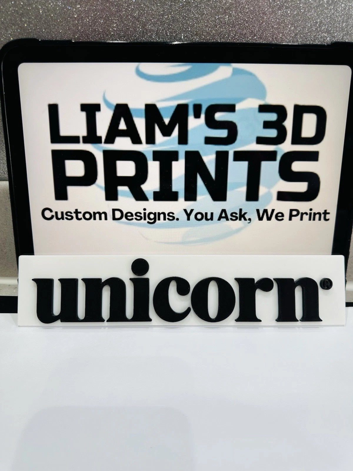 Decorative Unicorn Logo Sign Display Mancave Bar darts