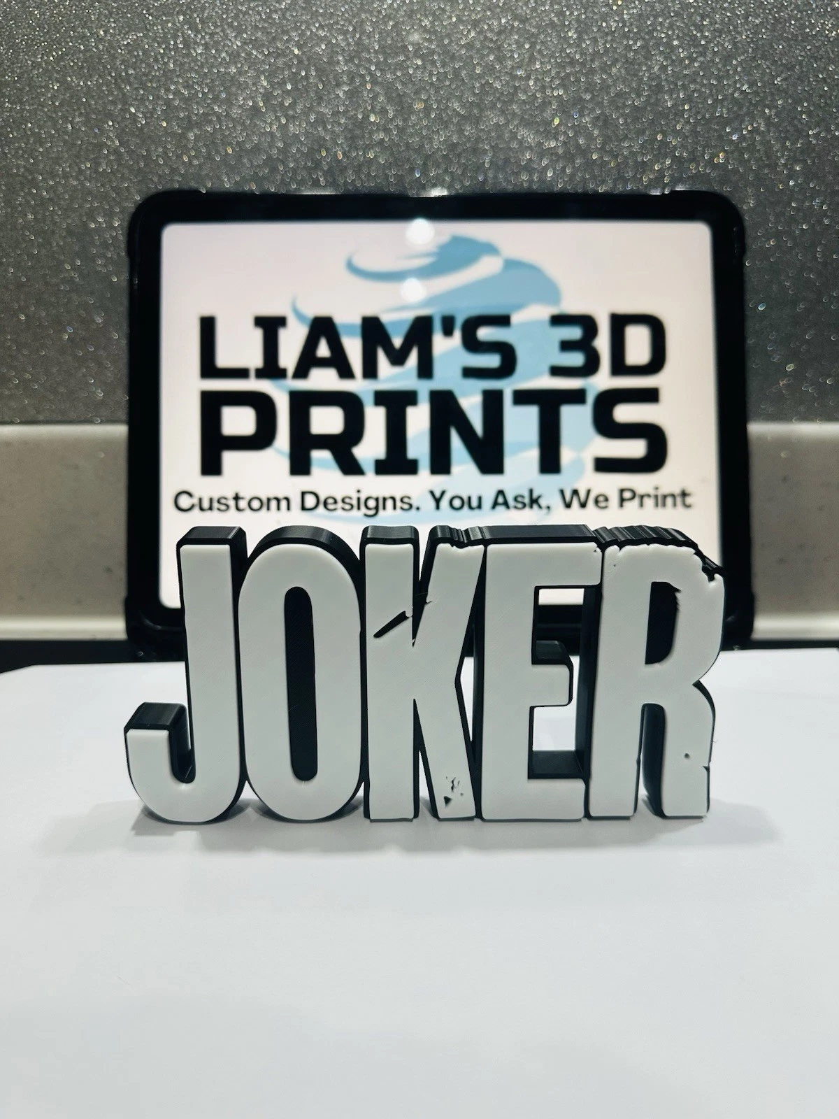 Decorative The Joker 3D logo Sign Display Batman Self Standing Film