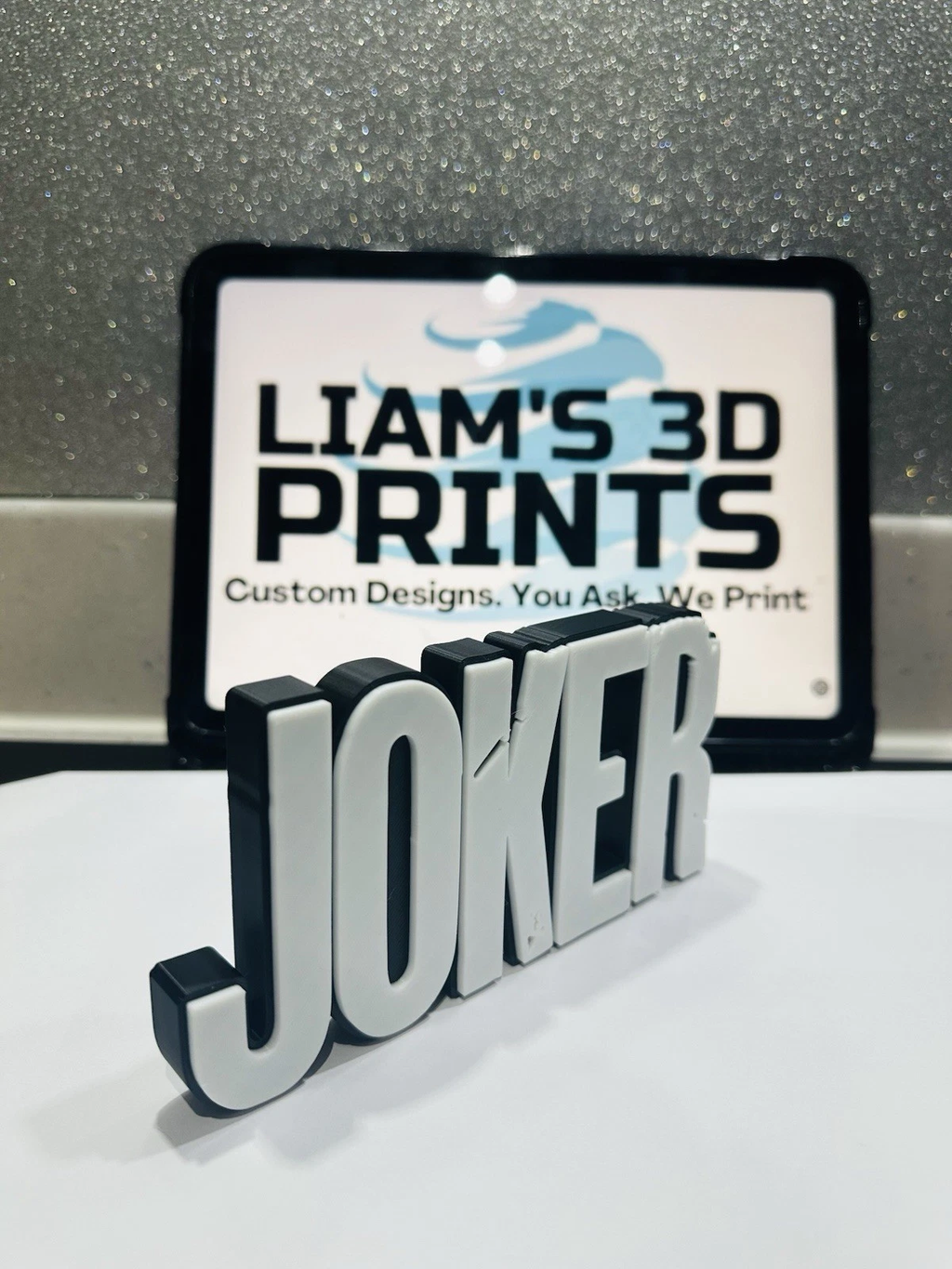 Decorative The Joker 3D logo Sign Display Batman Self Standing Film