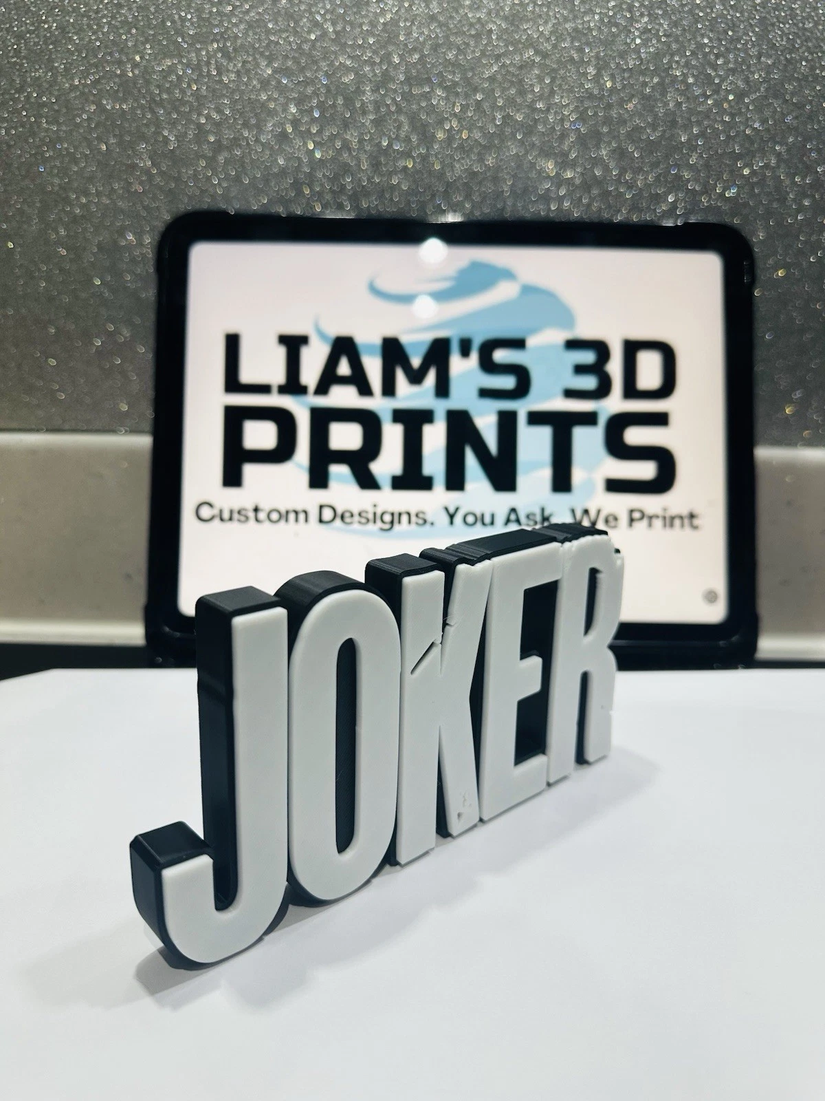 Decorative The Joker 3D logo Sign Display Batman Self Standing Film