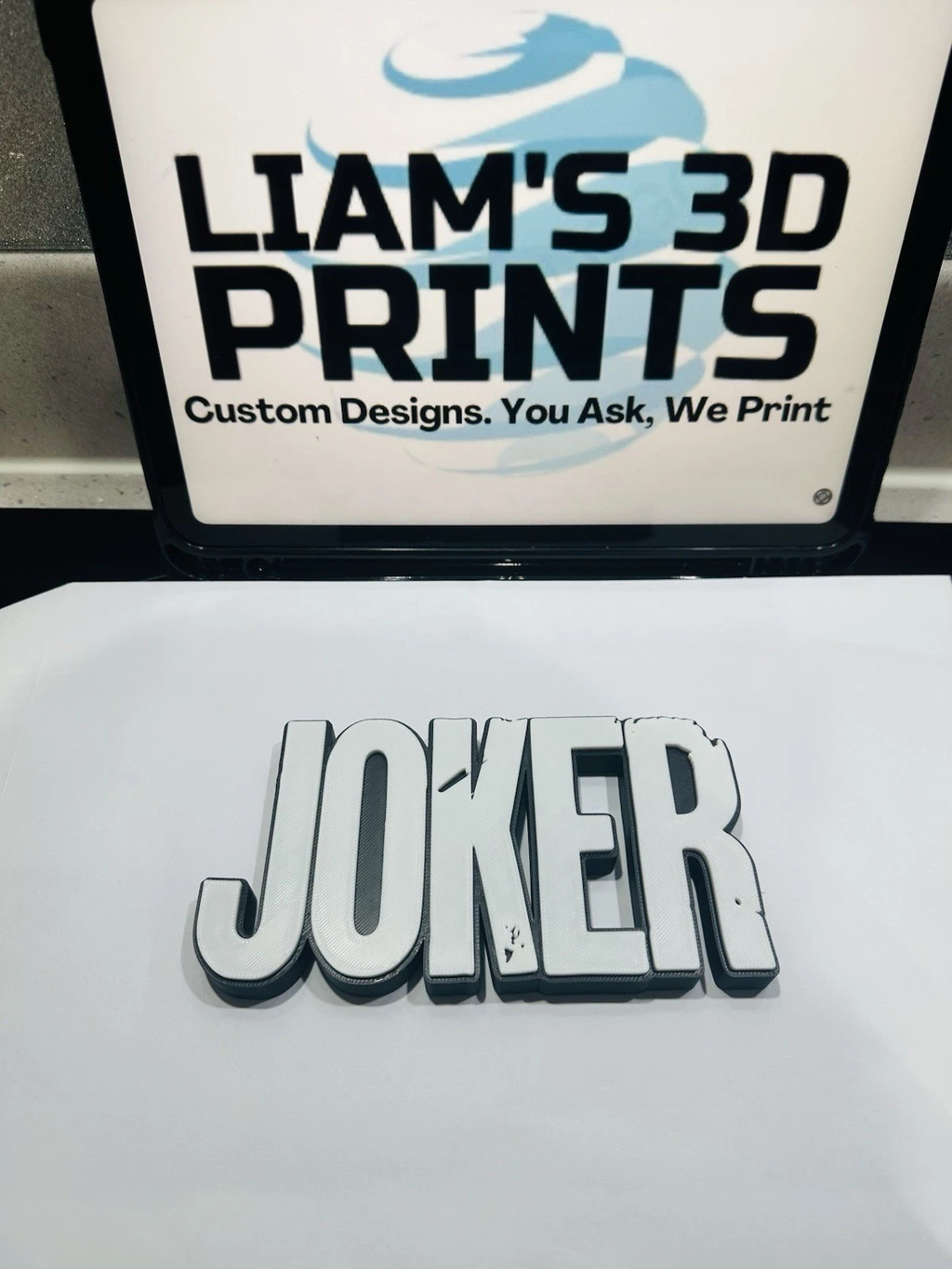 Decorative The Joker 3D logo Sign Display Batman Self Standing Film