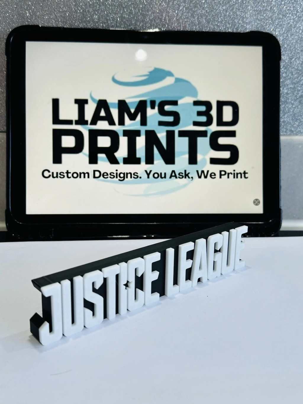 Decorative Justice League DC logo Film Sign Display Pops Self Standing