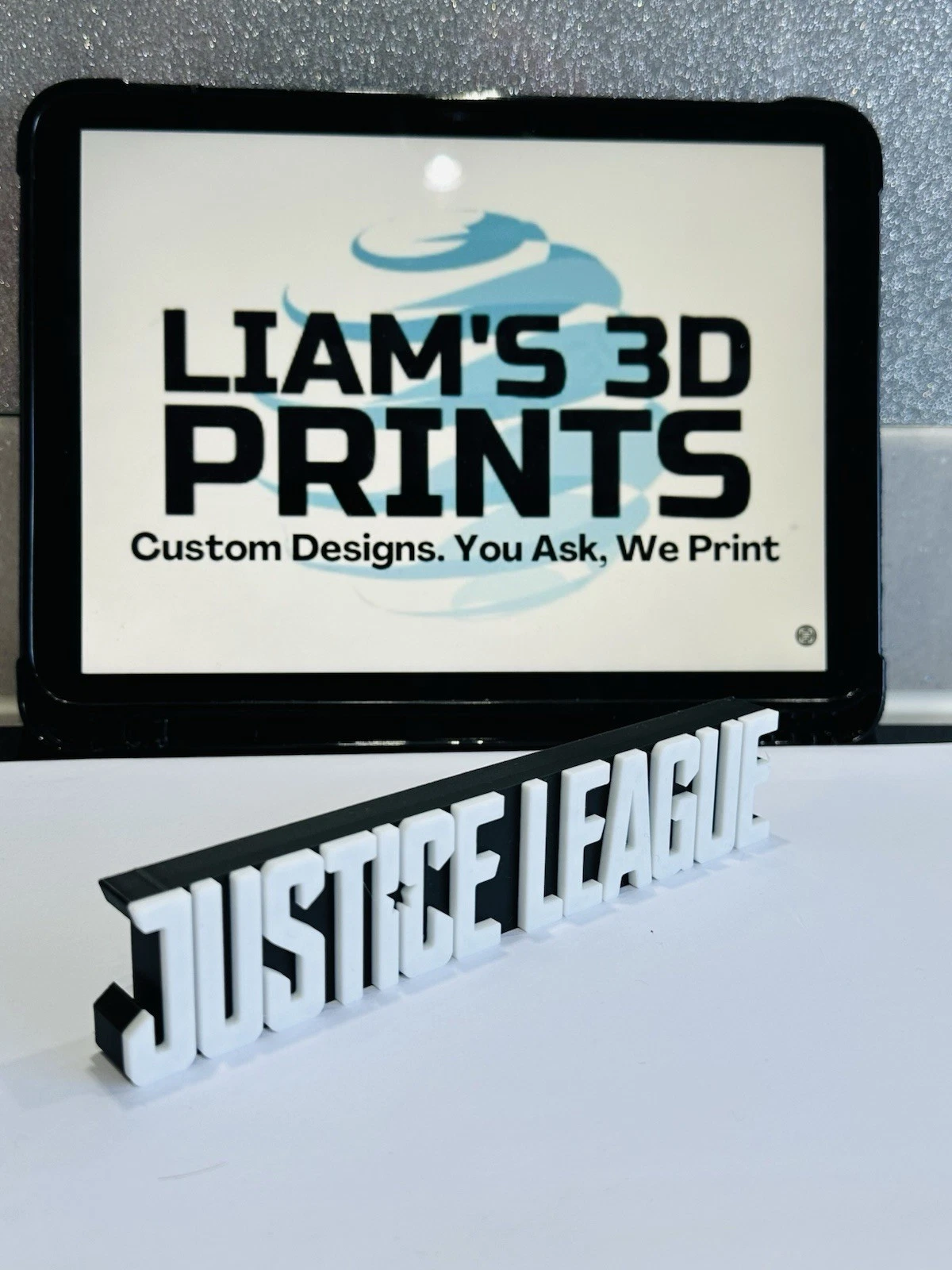 Decorative Justice League DC logo Film Sign Display Pops Self Standing