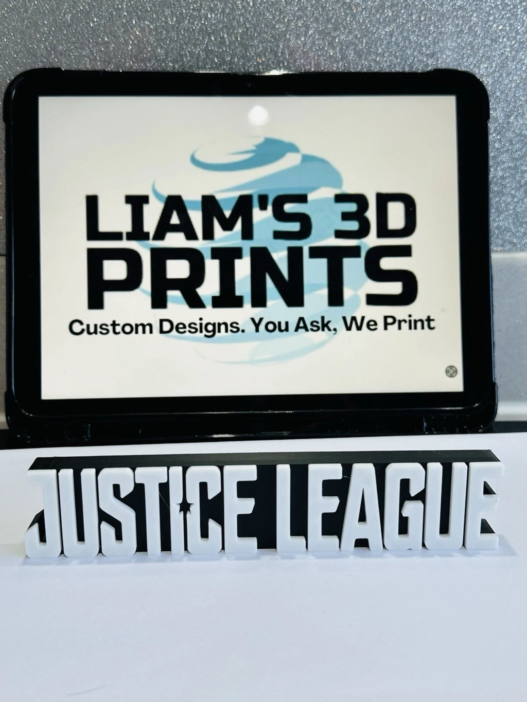Decorative Justice League DC logo Film Sign Display Pops Self Standing
