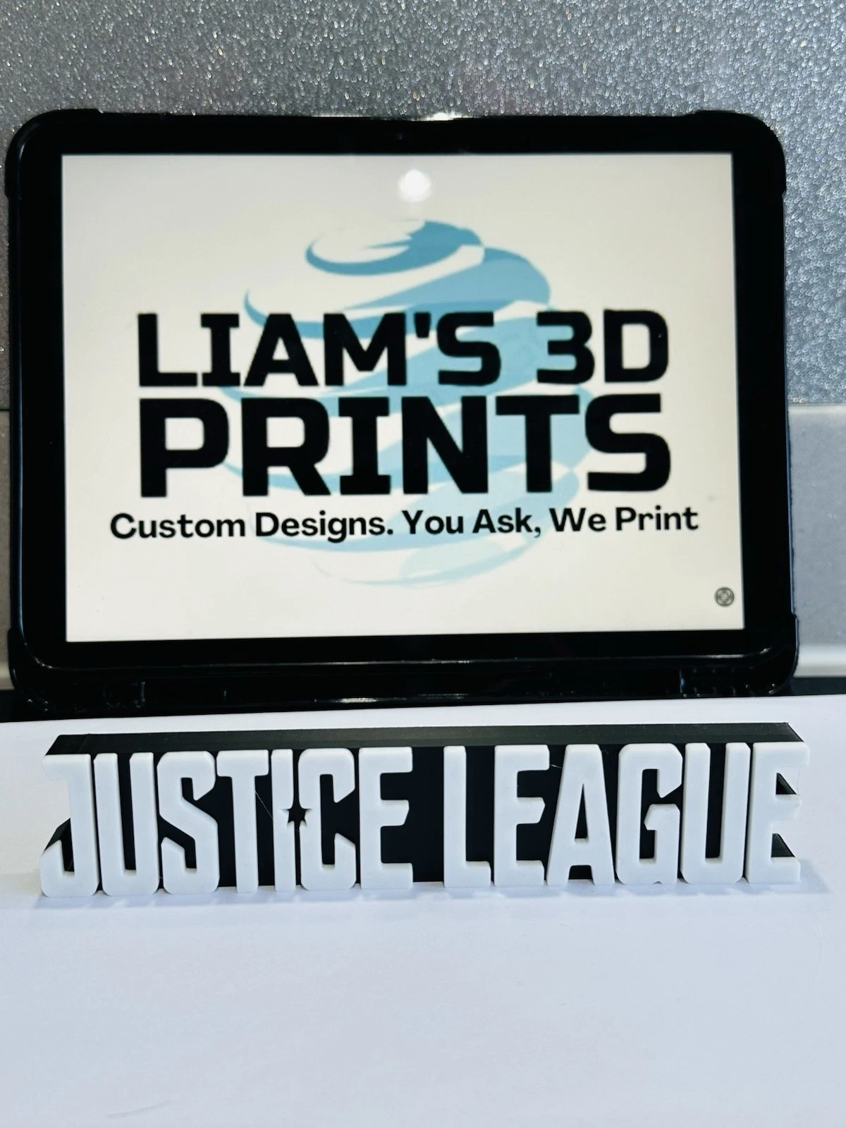 Decorative Justice League DC logo Film Sign Display Pops Self Standing