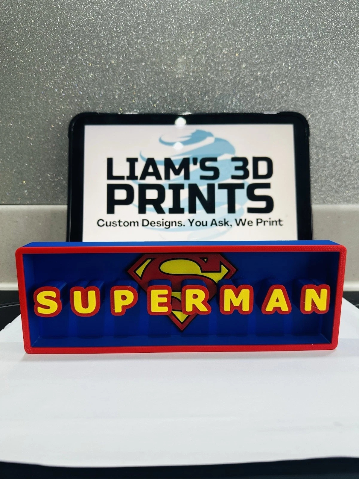 Decorative Superman Dc Film Logo Sign Display Cinema s 17.5cm L 22cm