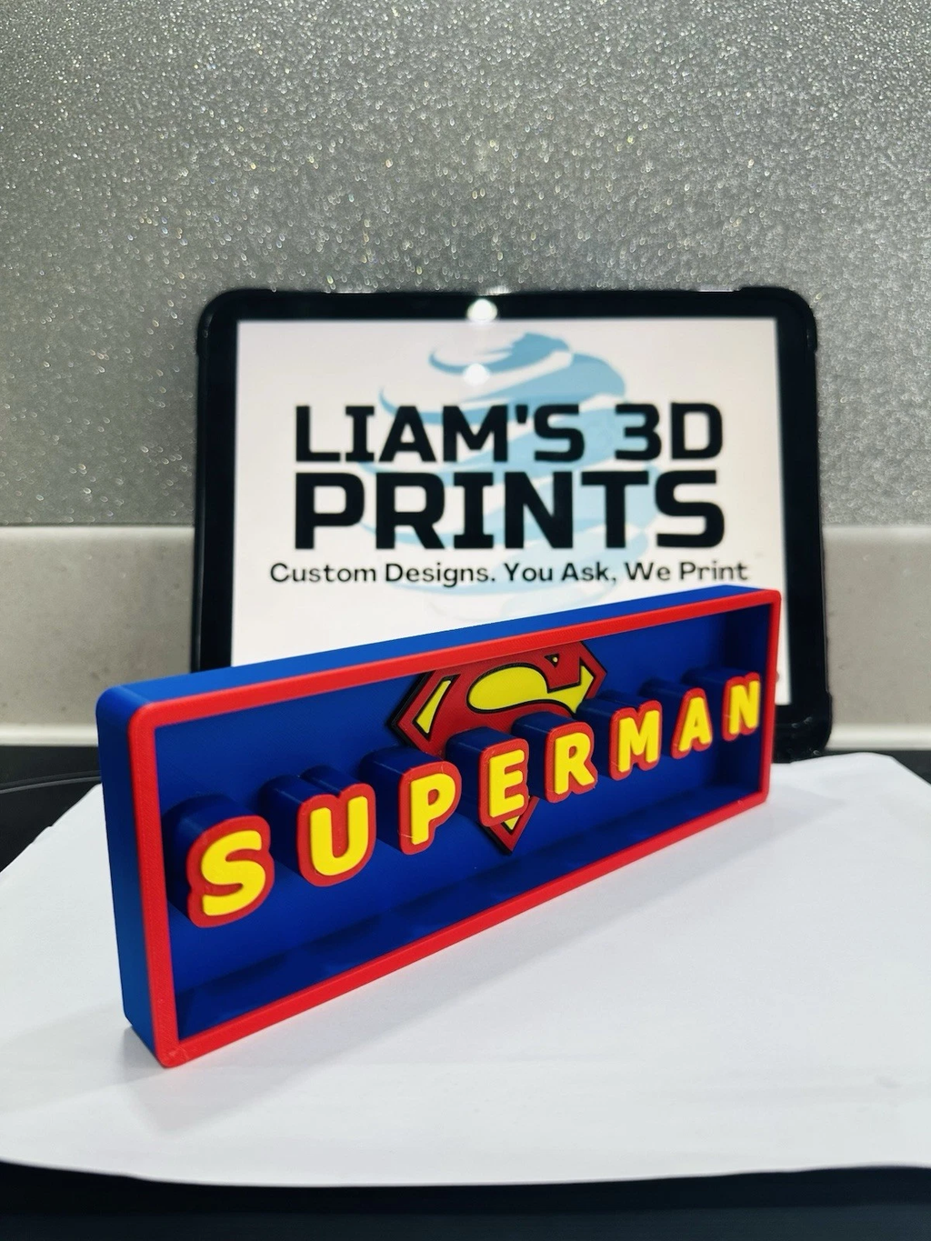 Decorative Superman Dc Film Logo Sign Display Cinema s 17.5cm L 22cm