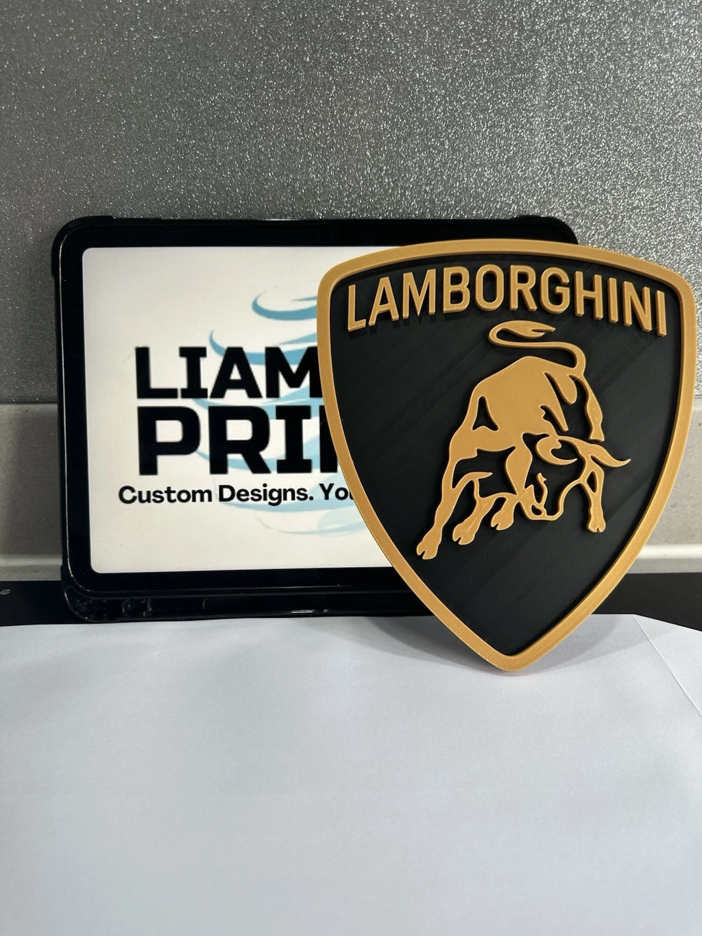 Decorative Lamborghini Cars Vehicles Manafacturer Logo Wall Plaque 3D Print
