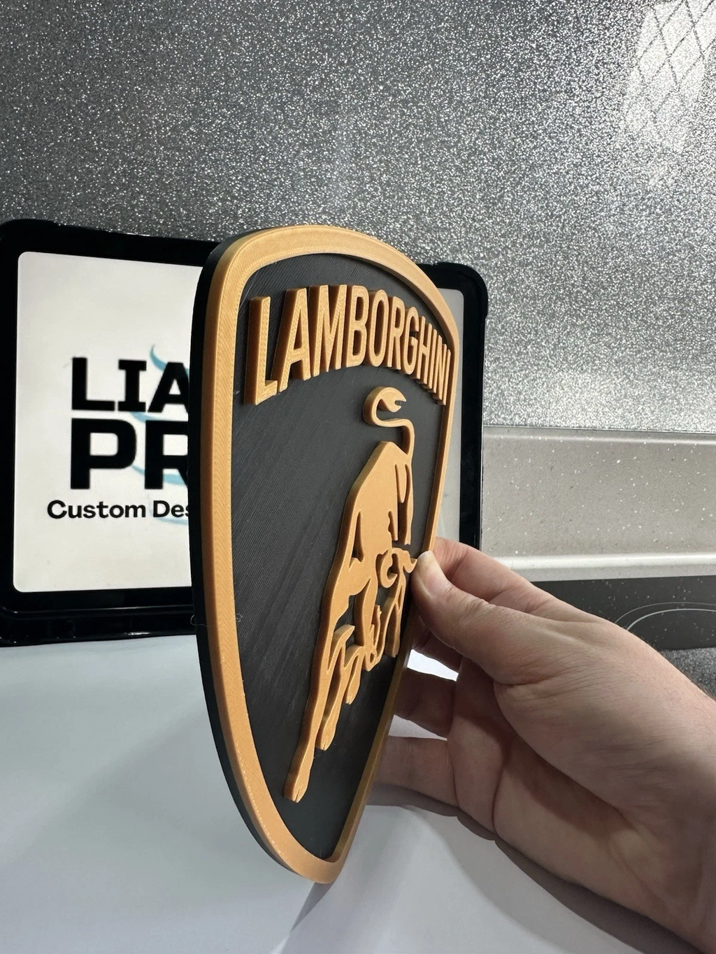 Decorative Lamborghini Cars Vehicles Manafacturer Logo Wall Plaque 3D Print