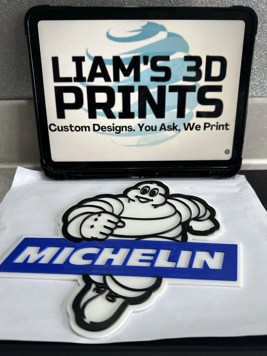 Decorative Michelin Cars Motorbikes Vehicles Tyres Logo Wall Plaque 3D Print