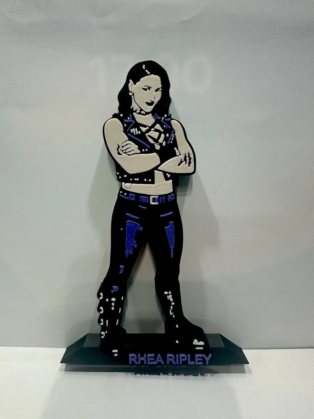 Decorative Rhea Ripley Wrestling Table Stand Room Sign Display