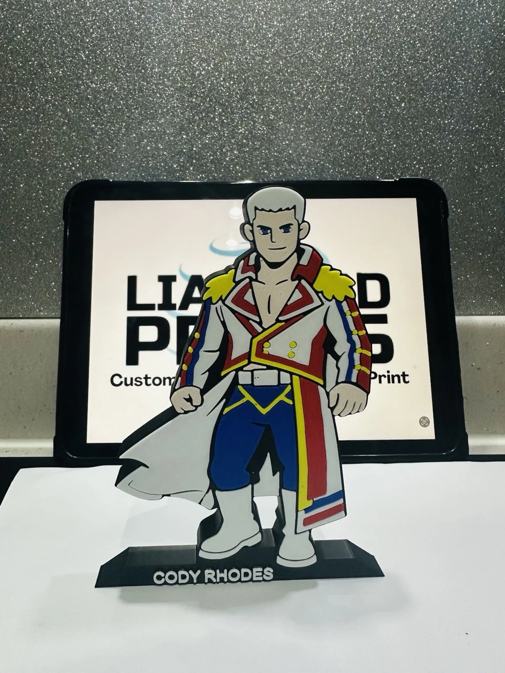 Decorative Cody Rhodes Wrestler Table Stand Room Sign Display Wrestling WWE