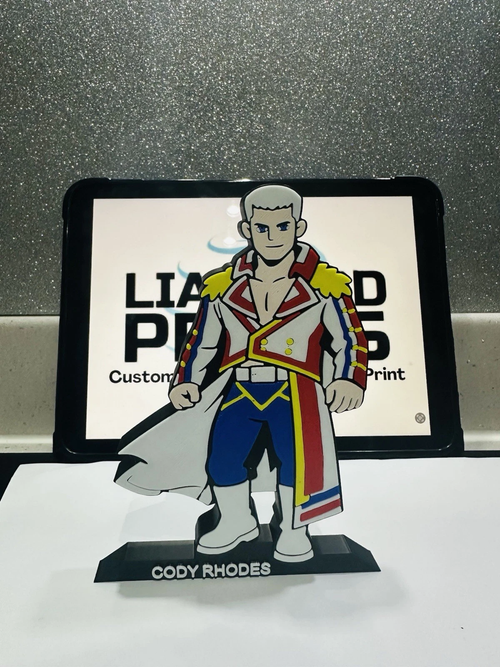 Decorative Cody Rhodes Wrestler Table Stand Room Sign Display Wrestling WWE