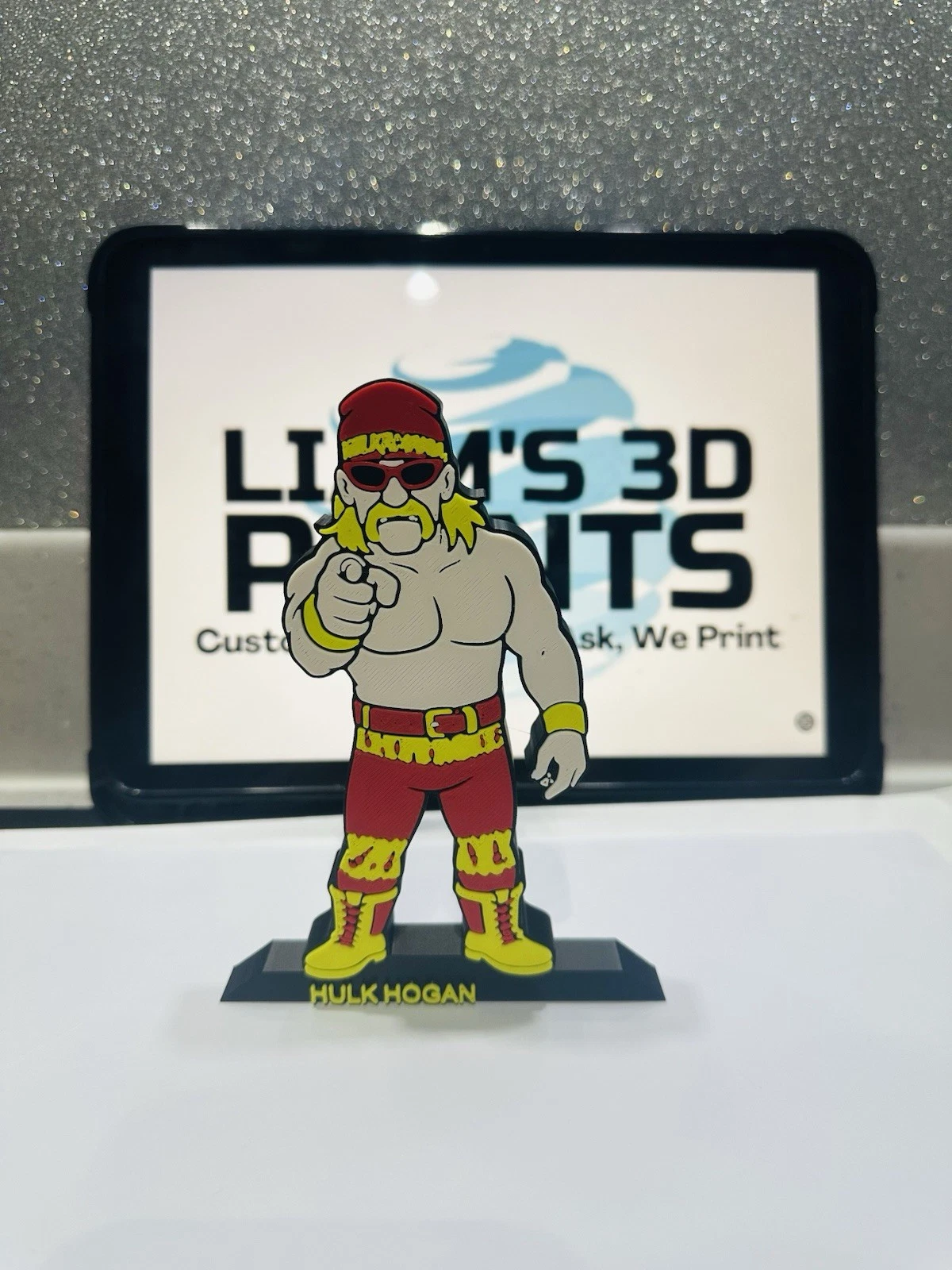 Decorative Hulk Hogan Wrestling Table Stand Room Sign Display