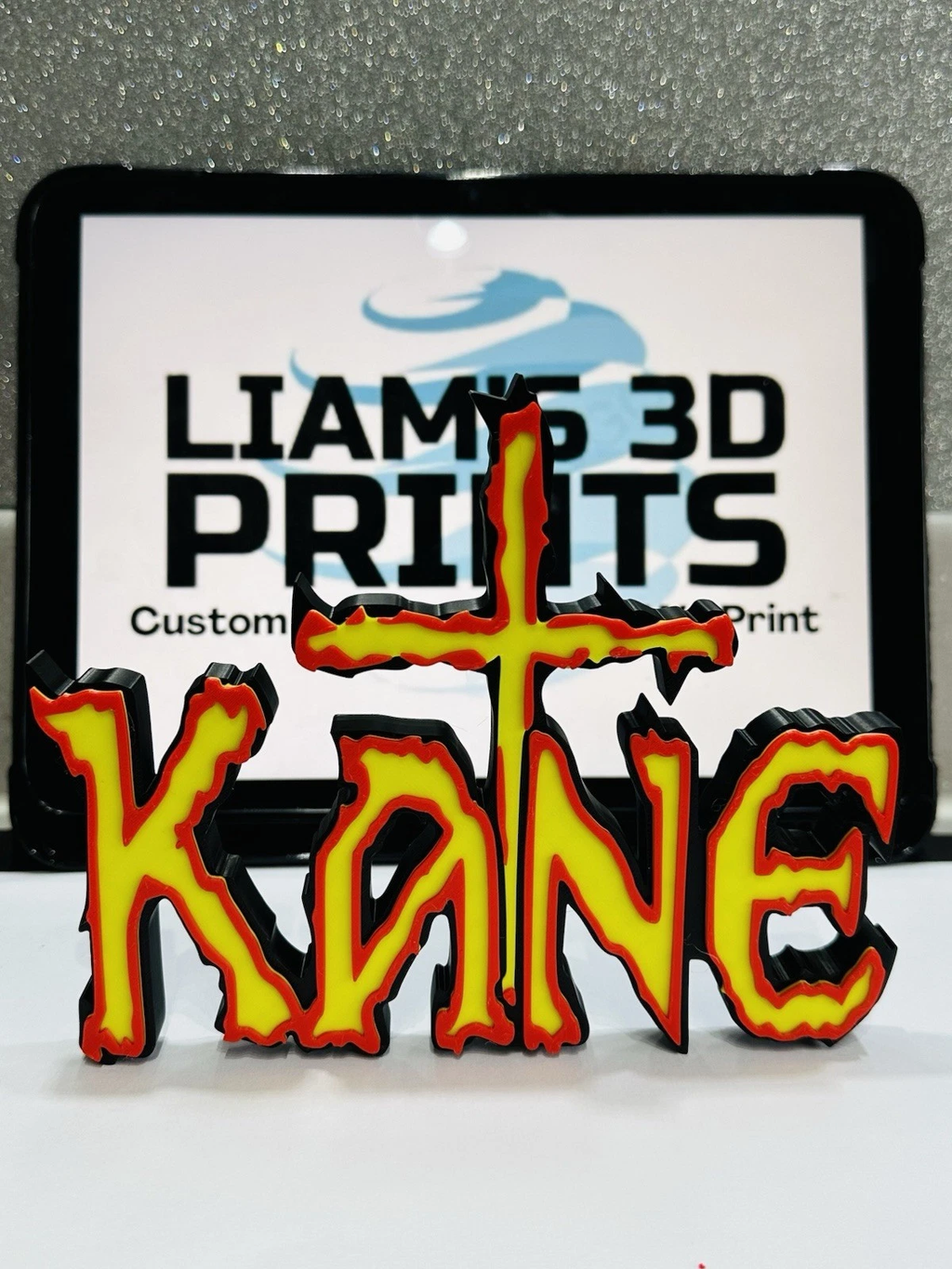 Decorative Kane Wording Logo Room Sign Display Wrestling wwf wwe
