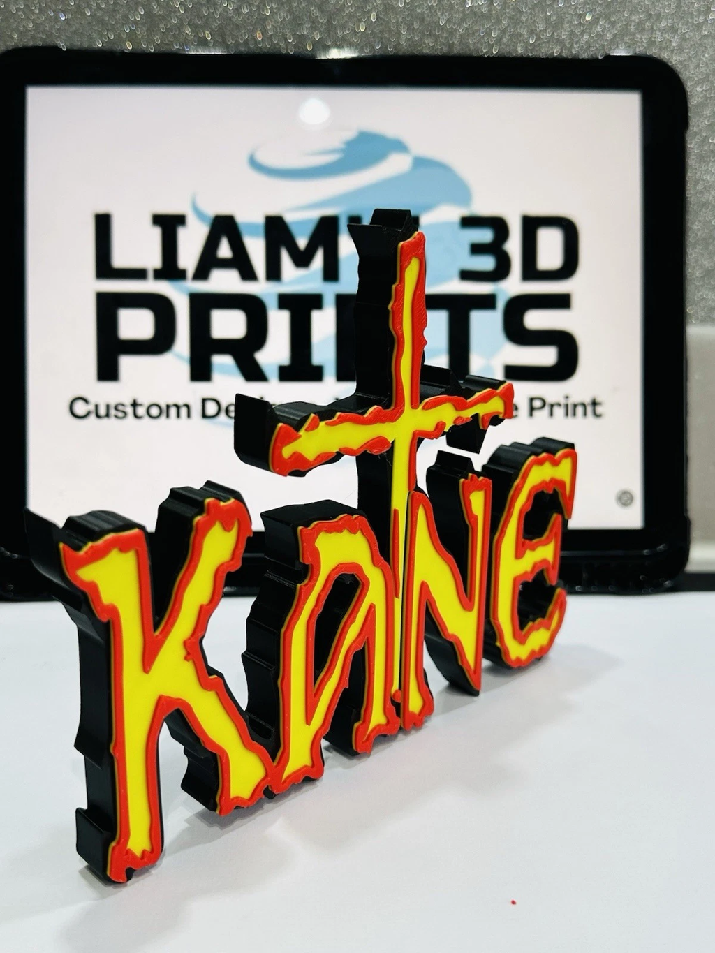 Decorative Kane Wording Logo Room Sign Display Wrestling wwf wwe