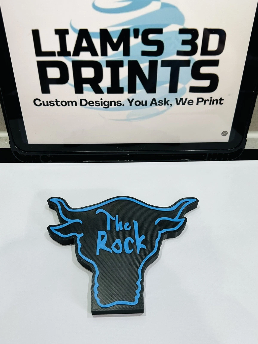 Decorative WWE WWF The Rock Logo Room Sign Display Wrestling