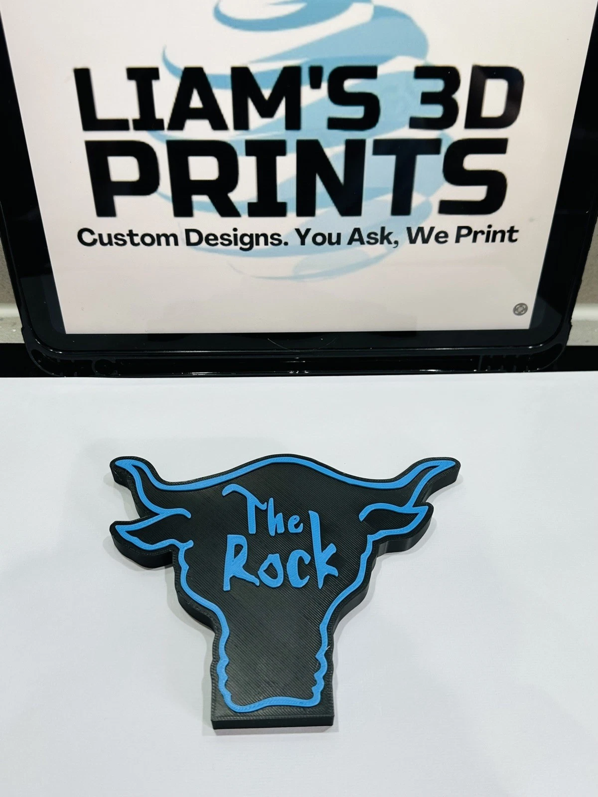 Decorative WWE WWF The Rock Logo Room Sign Display Wrestling