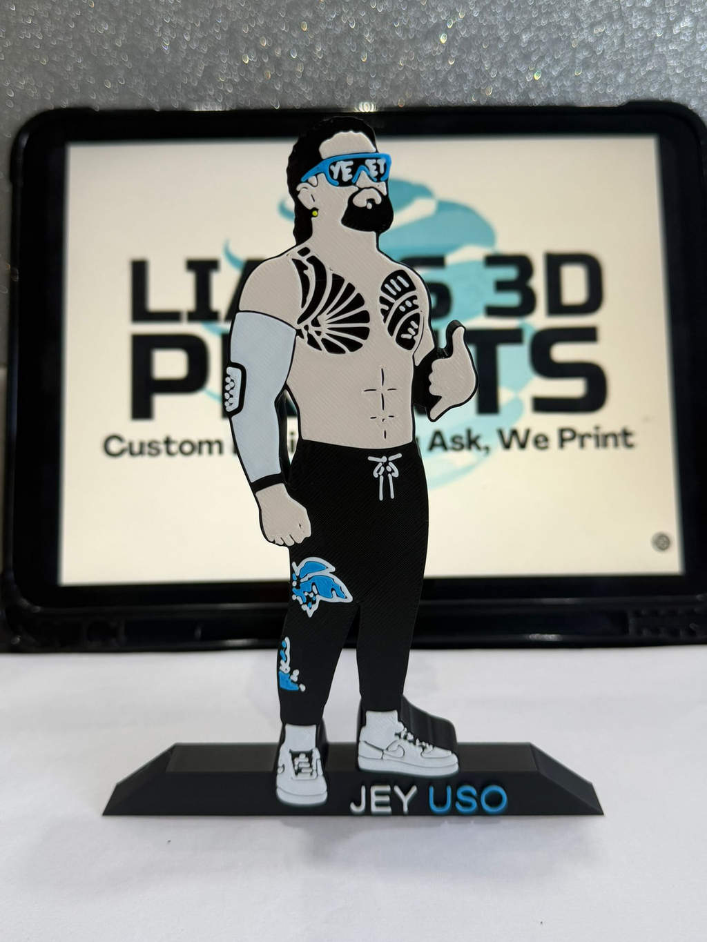 Decorative Jey Uso Wrestling Table Stand Room Sign Display WWE WWF