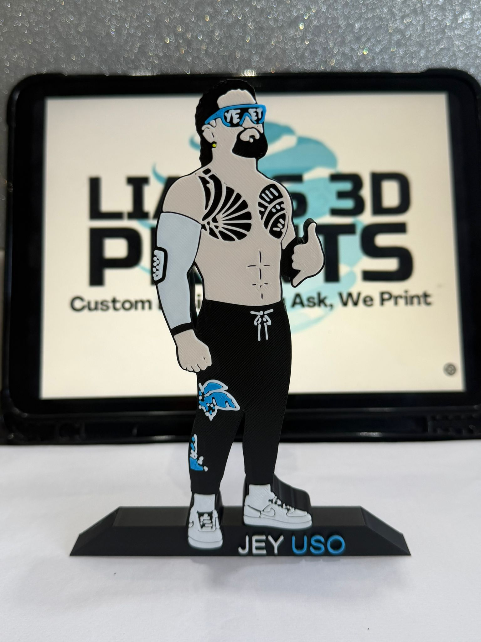 Decorative Jey Uso Wrestling Table Stand Room Sign Display WWE WWF