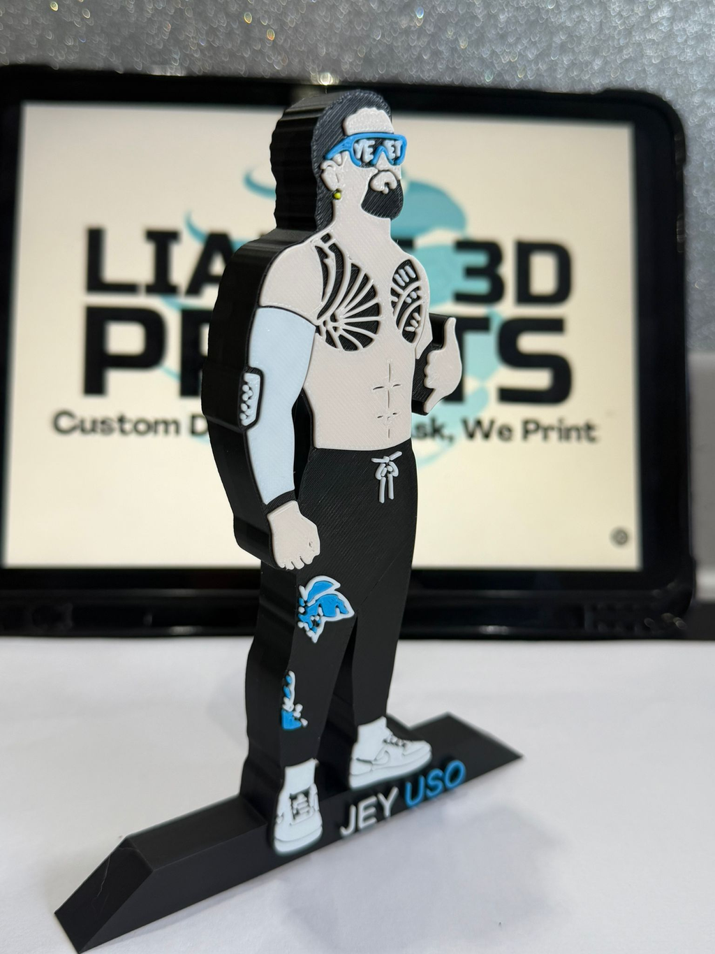 Decorative Jey Uso Wrestling Table Stand Room Sign Display WWE WWF