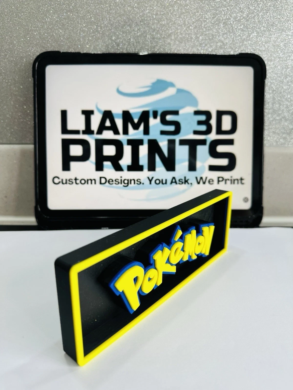 Decorative Pokemon Game Film Logo Box Retro Sign Display 3D Print 2 Sizes