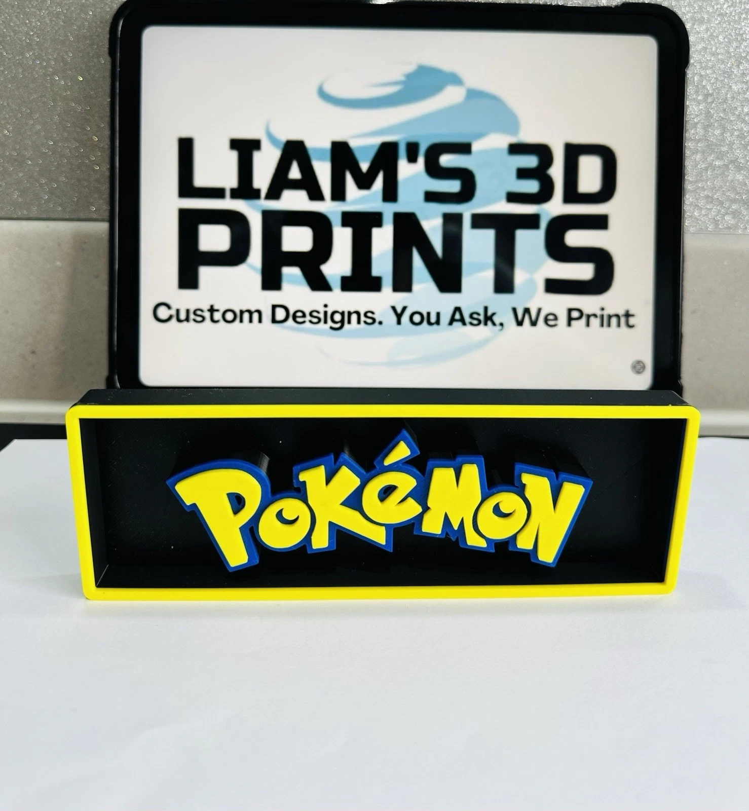 Decorative Pokemon Game Film Logo Box Retro Sign Display 3D Print 2 Sizes