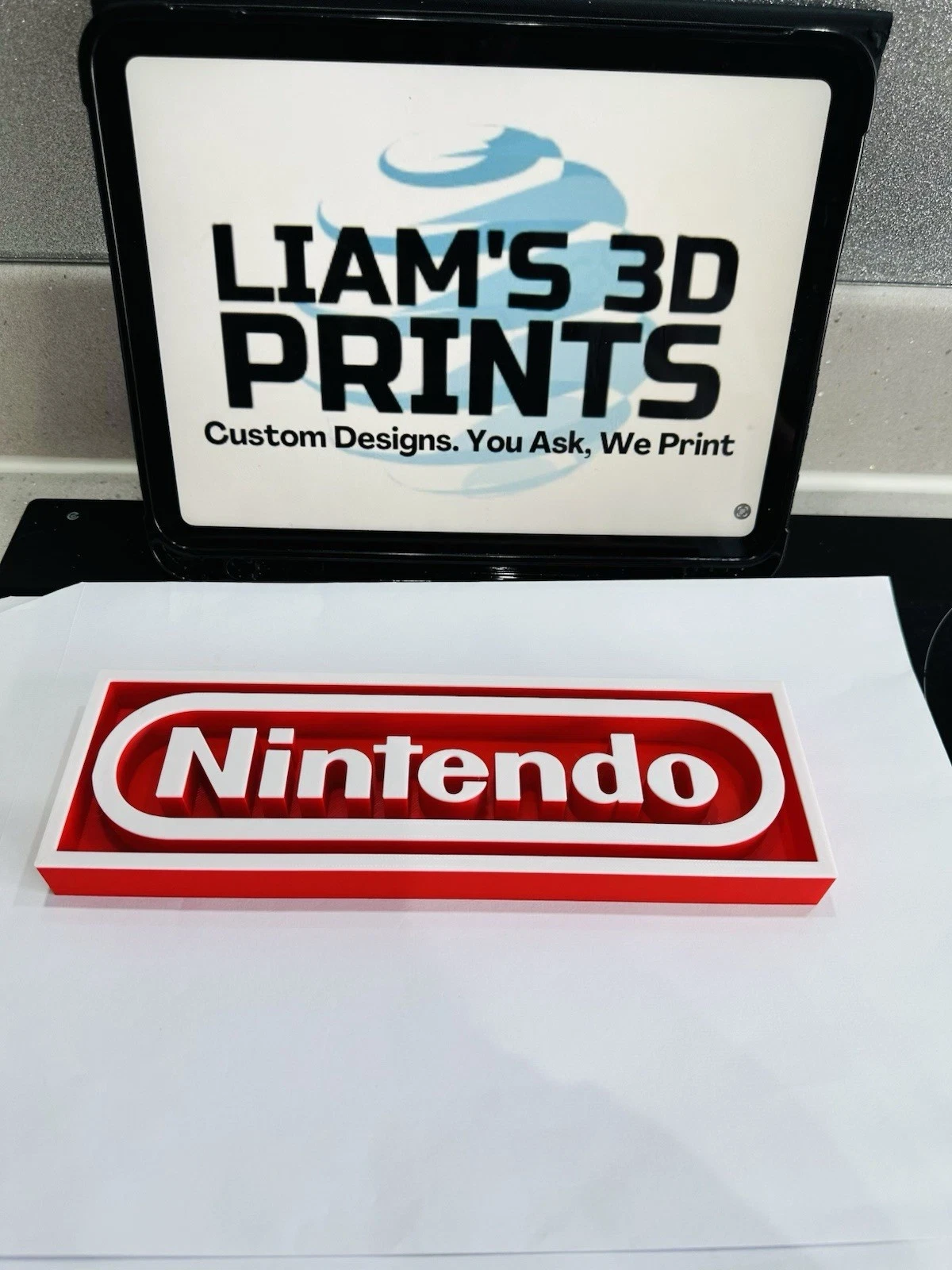 Decorative NINTENDO Game Consoles Logo Box Sign Display 3D Print 2 Sizes