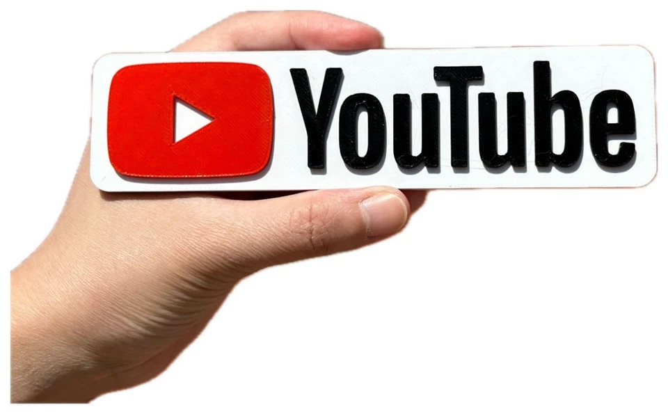 Decorative You Tube YouTube logo Sign Display two sizes small 16cm Large 25cm
