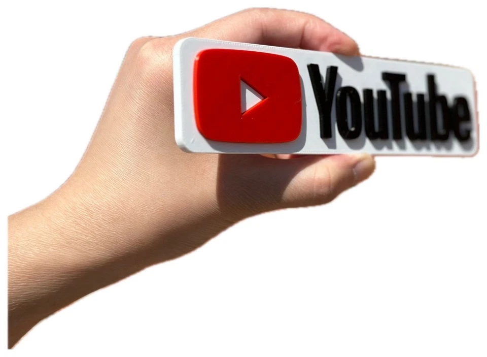 Decorative You Tube YouTube logo Sign Display two sizes small 16cm Large 25cm