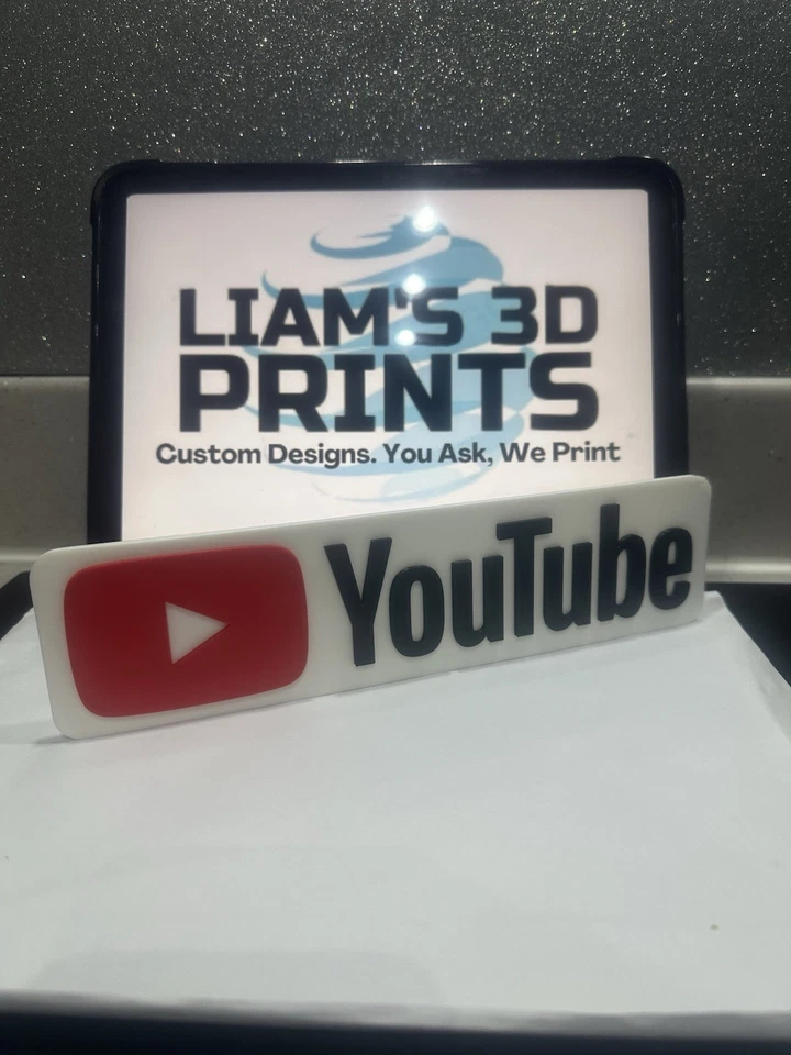 Decorative You Tube YouTube logo Sign Display two sizes small 16cm Large 25cm
