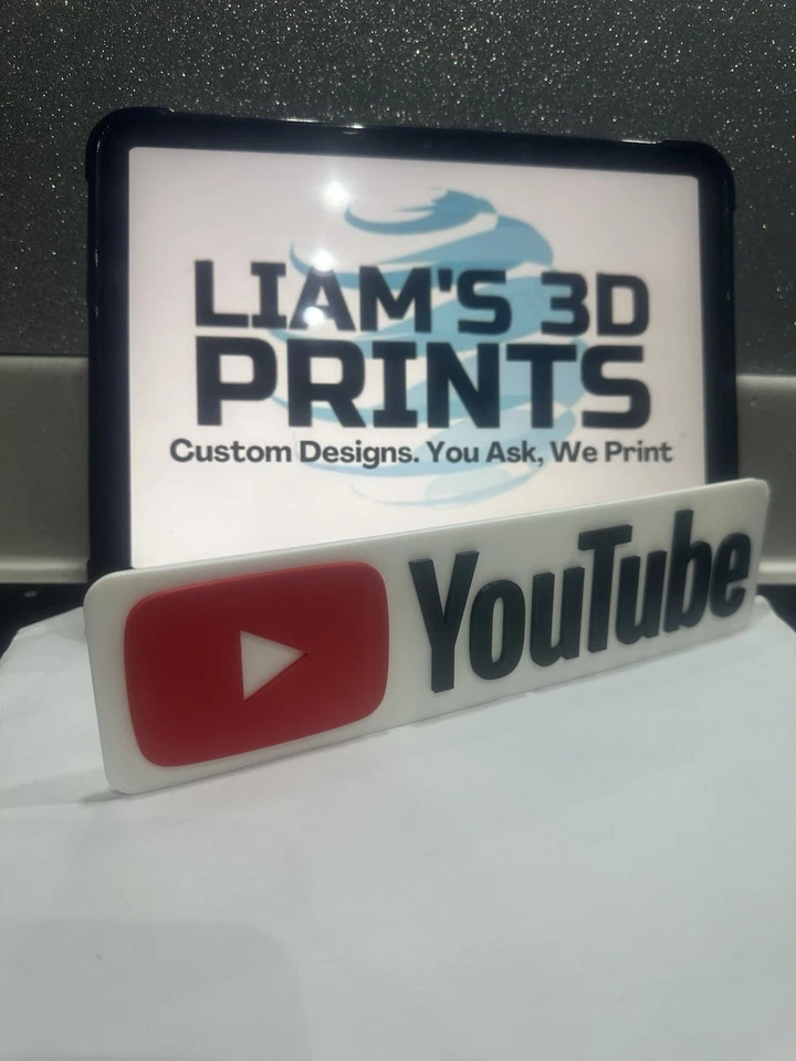 Decorative You Tube YouTube logo Sign Display two sizes small 16cm Large 25cm
