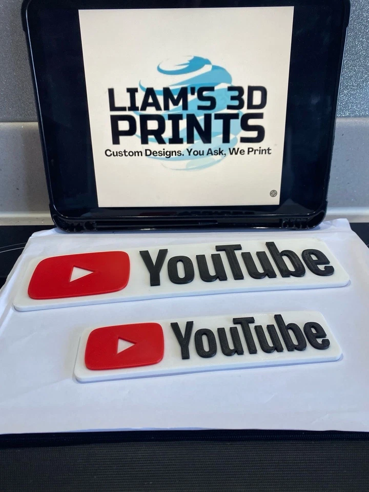 Decorative You Tube YouTube logo Sign Display two sizes small 16cm Large 25cm