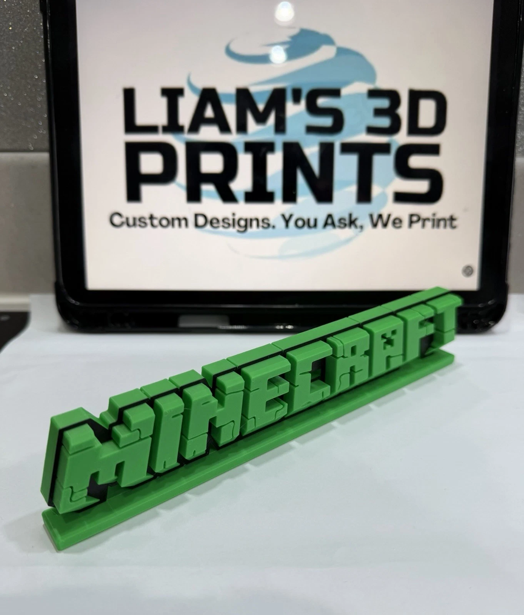 Decorative Minecraft Game Standing Room Sign Display Logo Gaming