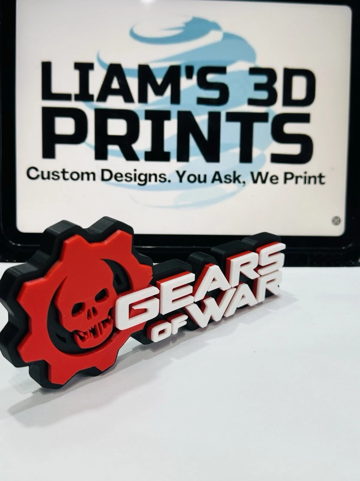 Decorative Gears Of War Game Franchise Logo Self Standing 3D Print