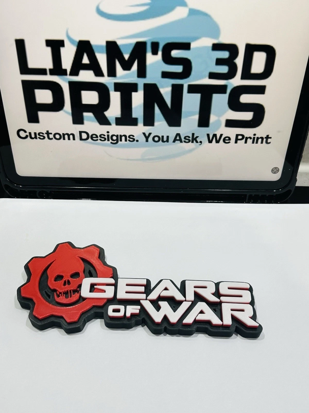 Decorative Gears Of War Game Franchise Logo Self Standing 3D Print