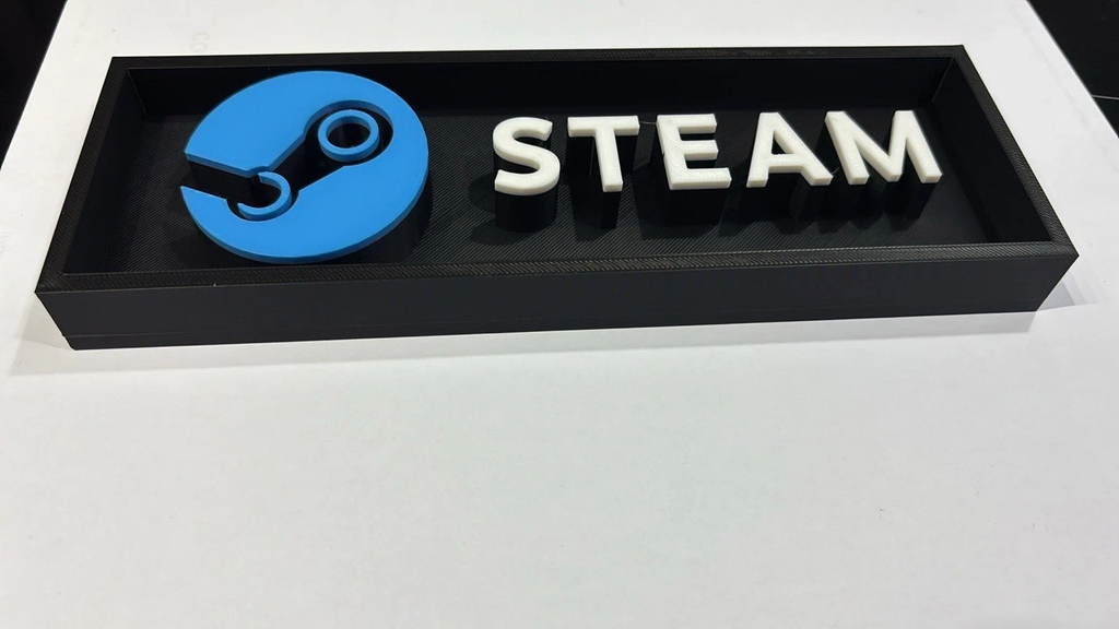 Decorative STEAM Gaming Logo Box Sign PC Valve Shelf Wall Display 2 Sizes
