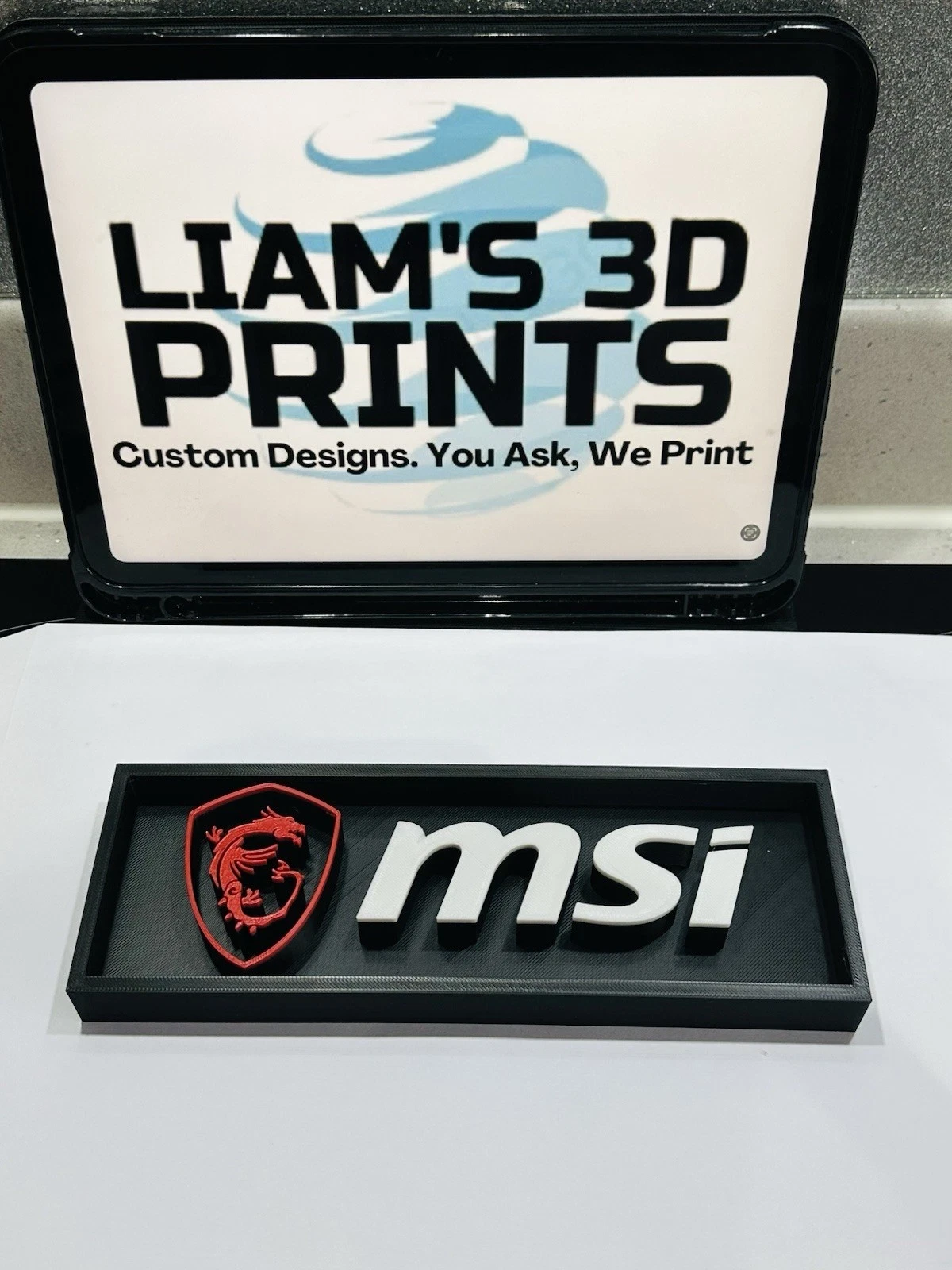 Decorative MSI Gaming Logo Box Sign PC Shelf Wall Display 2 Sizes