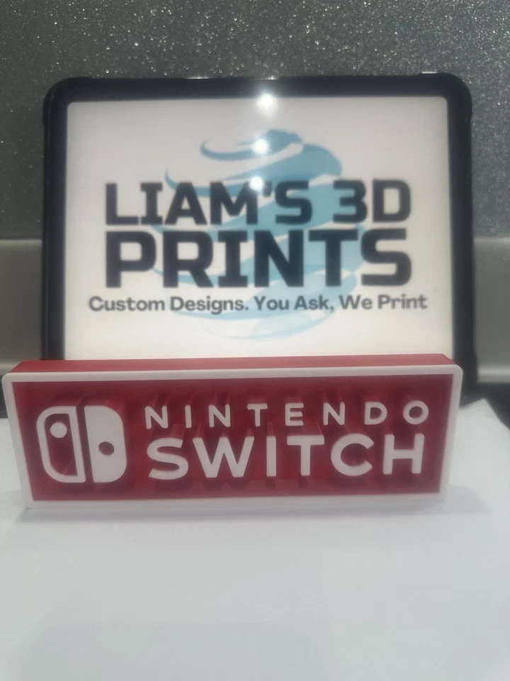Decorative NINTENDO Switch Game Consoles Logo Box Sign Display 3D Print 2 Sizes