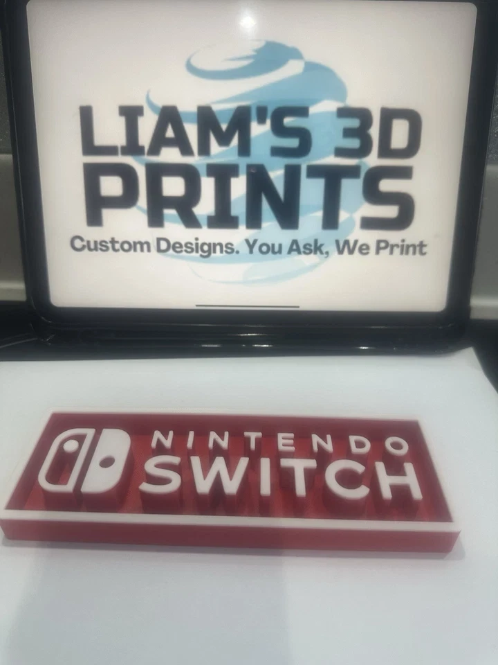 Decorative NINTENDO Switch Game Consoles Logo Box Sign Display 3D Print 2 Sizes