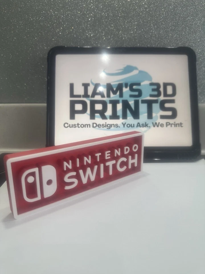 Decorative NINTENDO Switch Game Consoles Logo Box Sign Display 3D Print 2 Sizes